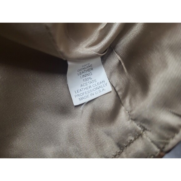 Vintage Diamond Leathers Vest Men's Sz 50 Brown Biker Cowboy Western Made In USA - Picture 5 of 9